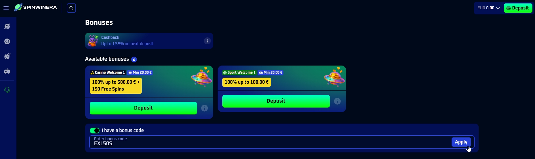 Spinwinera - 50 Giri Gratuiti